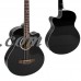 Best Choice Products Black Acoustic Electric Bass Guitar With Equalizer Solid Construction   